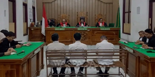 Erwin Saleh usai sidang pembacaan putusan di Pengadilan Negeri Medan
