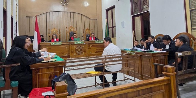 Sidang perkara dugaan korupsi bantuan bencana di Pengadilan Tipikor Medan