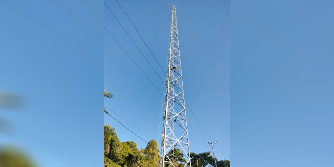 Menara telekomunikasi Telkomsel di Desa Ujung Sialit, Aceh Singkil