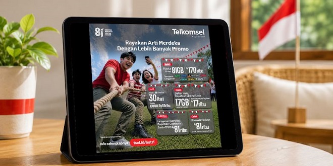 Ilustrasi promo HUT Telkomsel ke-81: paket kuota, diskon, dan penukaran poin