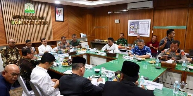 Rapat Forkopimda Aceh membahas kerusuhan dan Bendera Bulan Bintang