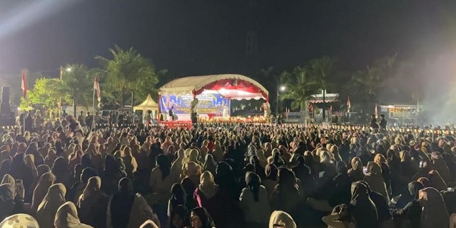 Suasana peringatan Maulid dan HUT RI di lapangan Mako Brimob Batalyon C Pelopor Nagan Raya