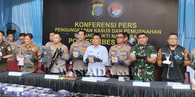 Barang bukti narkoba hasil pengungkapan Polrestabes Medan dalam 300 hari