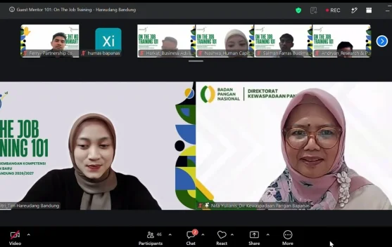 Pemuda Bandung mengikuti On The Job Training penyelamatan pangan oleh Hareudang Bandung