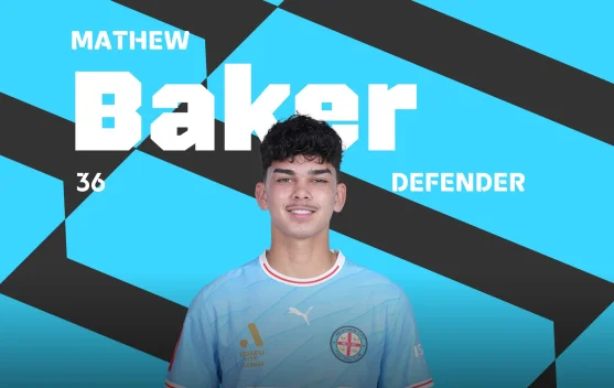 Mathew Baker mengenakan jersey Melbourne City nomor 36 saat resmi dipromosikan