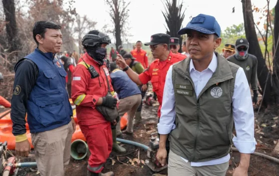 Menteri Kehutanan meninjau lokasi karhutla di Kalimantan Barat