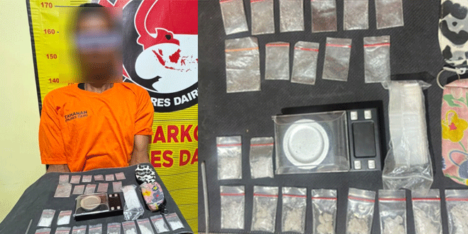 Polisi mengamankan barang bukti narkotika dalam operasi di Dairi