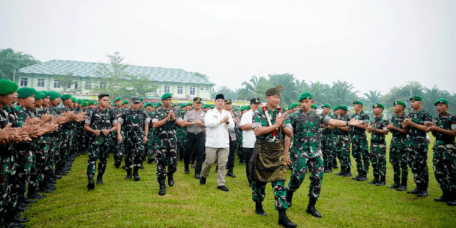 Pangdam I/Bukit Barisan meninjau Yonif 126 Kala Cakti di Mako Sei Balai, Kabupaten Batubara