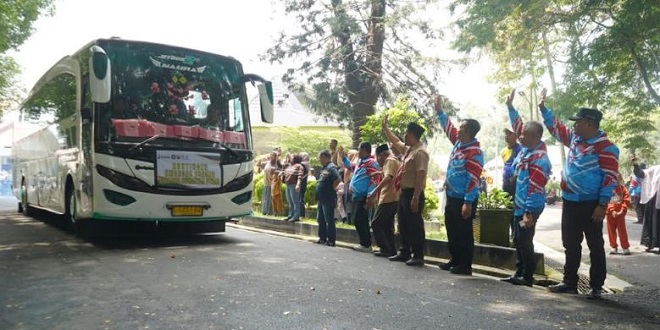 Wakil Bupati melepas kontingen Pramuka Asahan di Pendopo Rumah Dinas Bupati