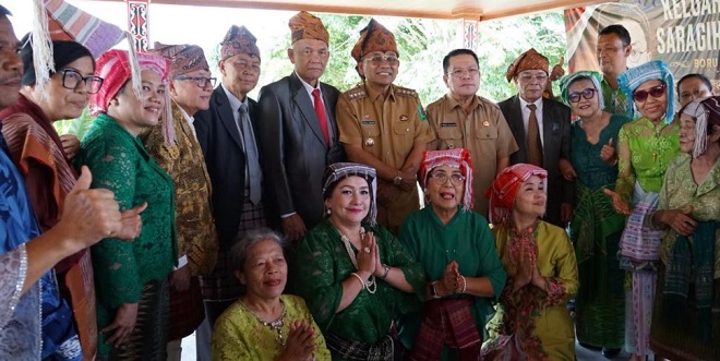 Peresmian renovasi makam Djasamen Saragih di Aman Raya, Simalungun