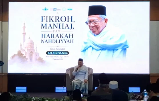 Ma'ruf Amin saat peluncuran buku Rekam Gagasan di Jakarta