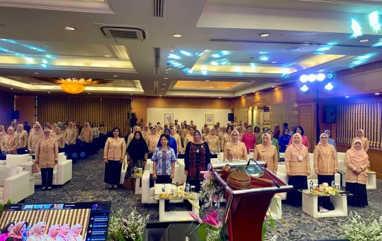 Peserta Bimtek Srikandi Tangguh Bencana mengikuti pelatihan kesiapsiagaan