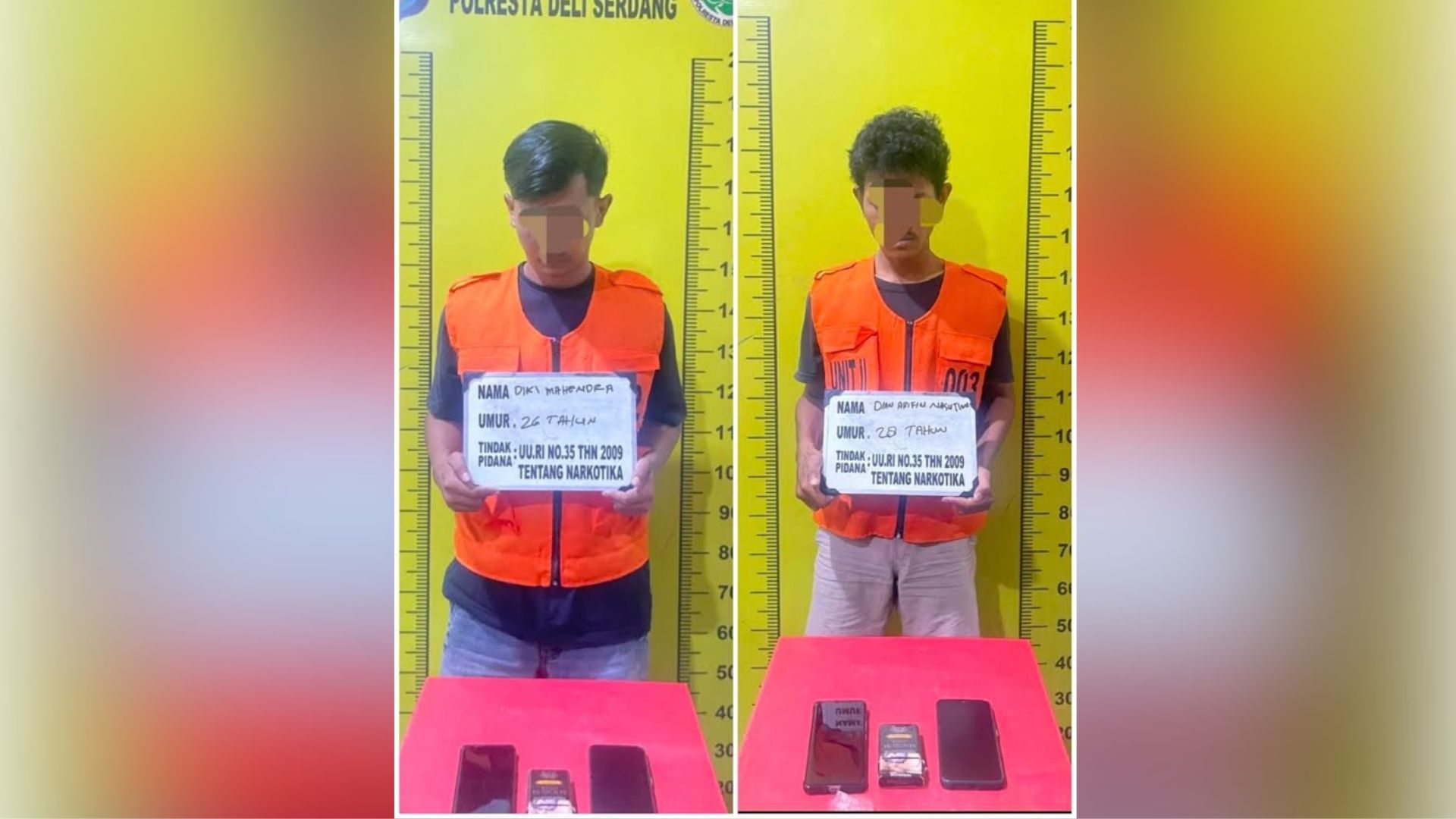 Polisi mengamankan dua tersangka pengedar sabu di Deliserdang
