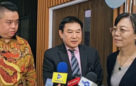 Han Wei Bing berbicara di Forum Indonesia-China Digital City & Security Technology Application Forum 2026 di Jakarta