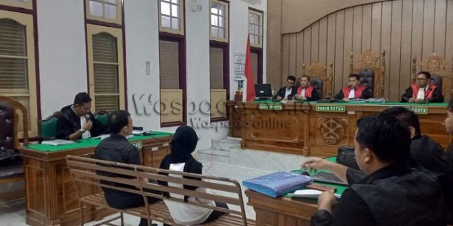 Sidang tuntutan kasus suap proyek internet Diskominfo Tebingtinggi di Pengadilan Negeri Medan
