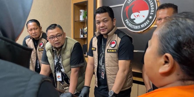 Penangkapan tersangka penjualan ganja oleh Sat Narkoba Polrestabes Medan