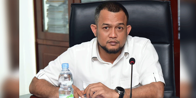 Kolom abu vulkanik Gunung Sinabung menjulang di kejauhan