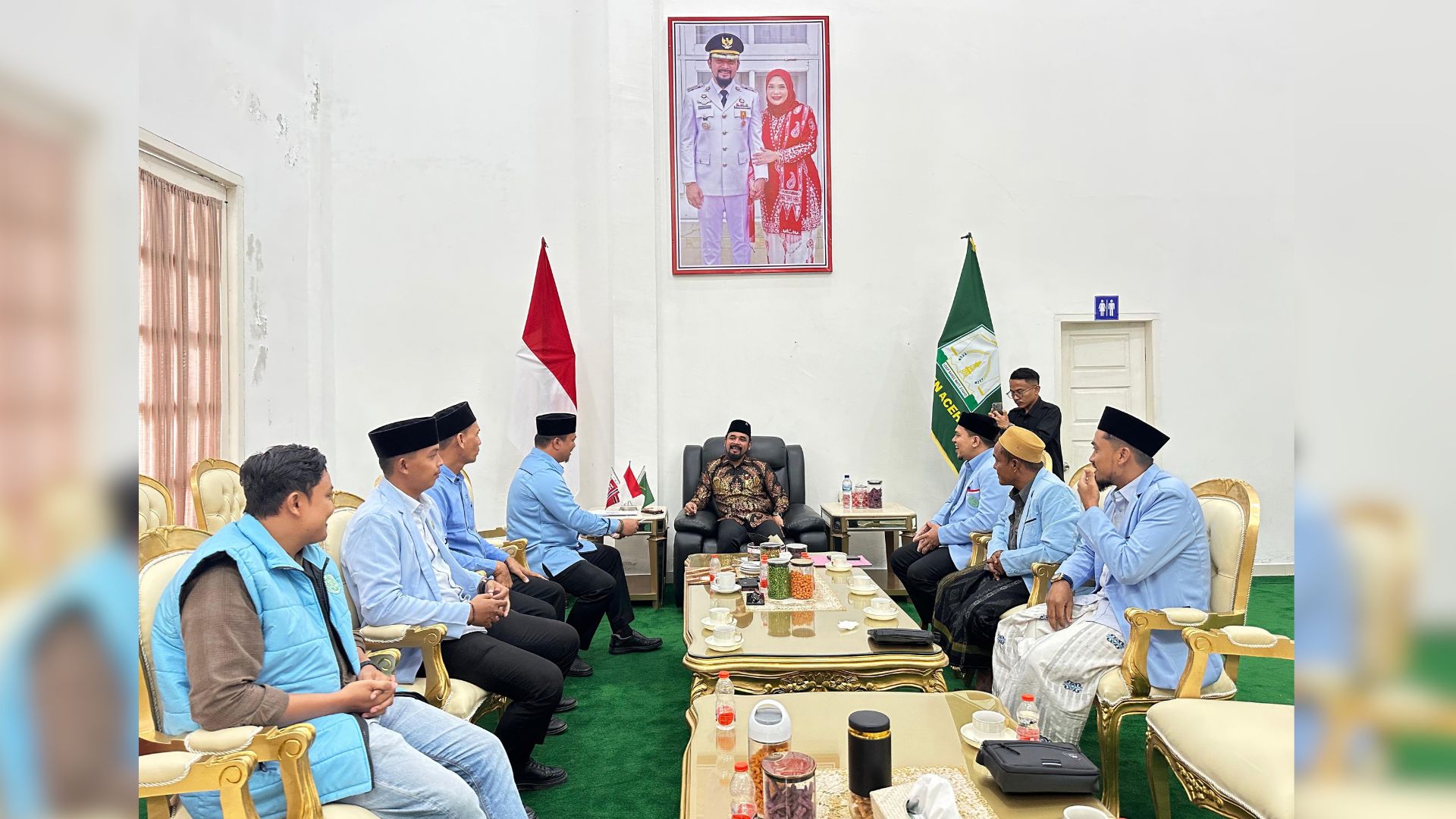 Bupati Aceh Timur Iskandar Usman menerima audiensi BKPRMI di Pendopo Idi