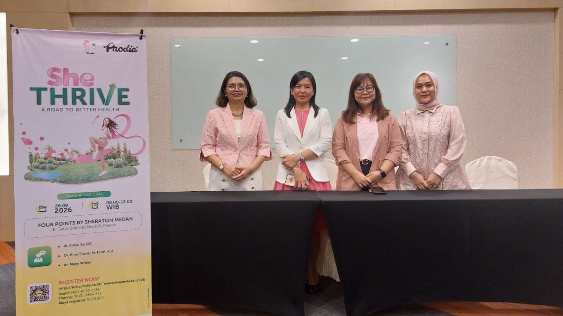 Seminar She Thrives Prodia di Four Points by Sheraton Medan mendorong skrining dan gaya hidup sehat bagi perempuan