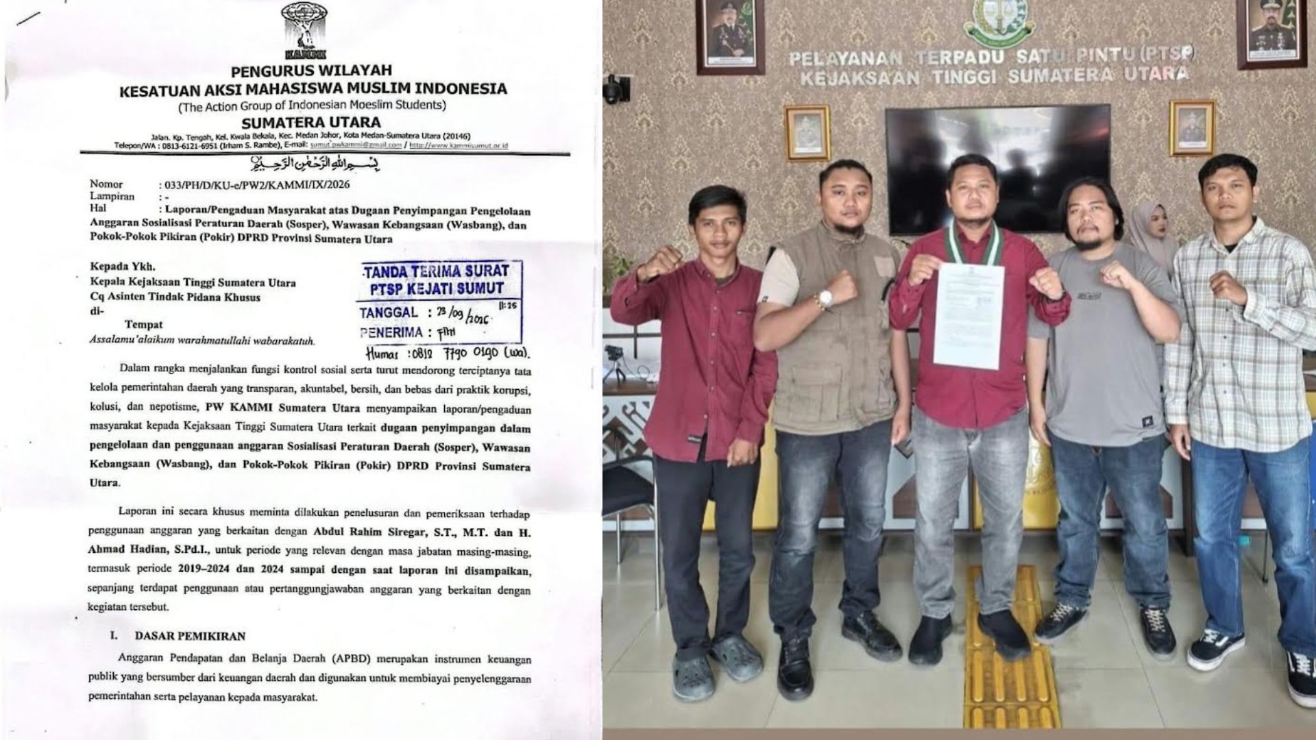 Ilustrasi pengaduan KAMMI ke Kejaksaan Tinggi Sumut terkait dugaan penyimpangan anggaran