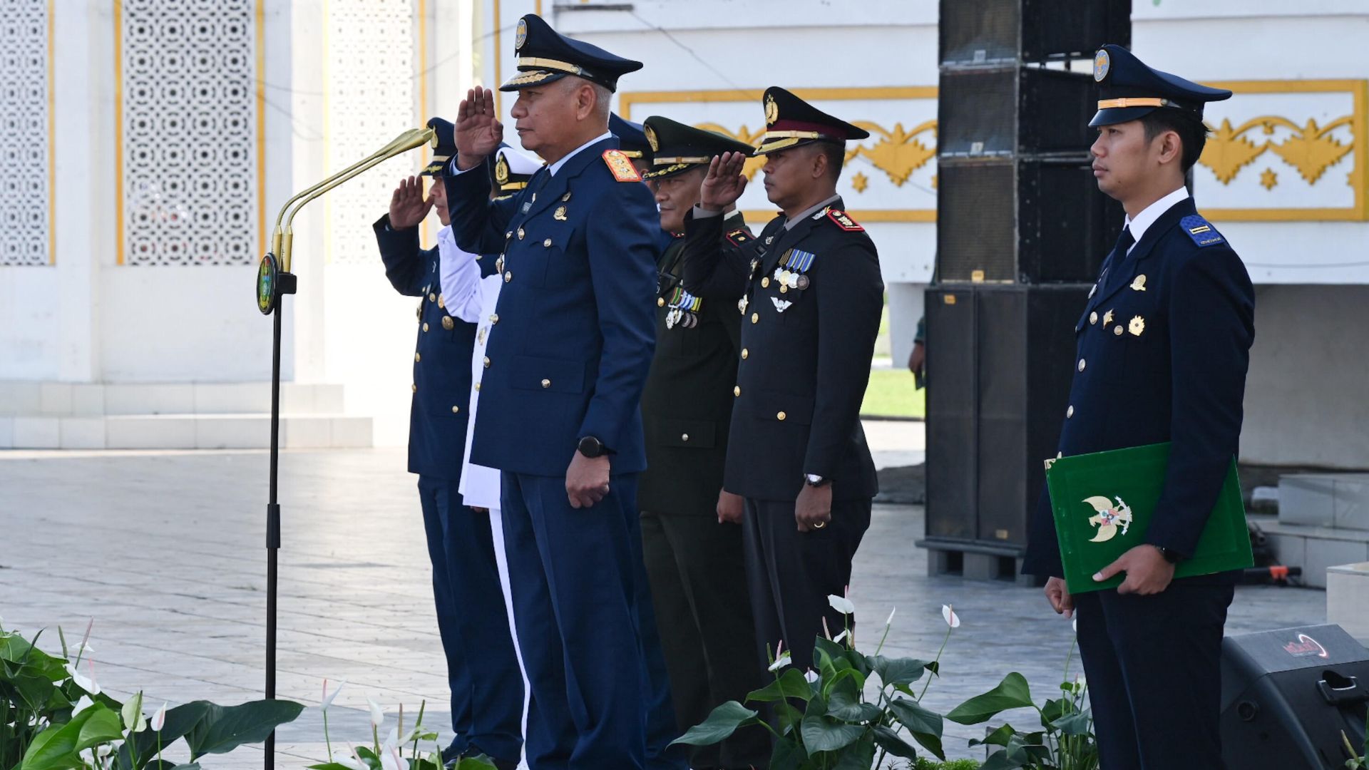 Wagub Sumut memimpin upacara Harhubnas 2026 di Lapangan Astaka Deliserdang