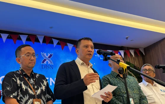 Ketua Komisi Kebijakan Umum DJSN Royanto Purba saat konferensi pers di Kemenko PM Jakarta