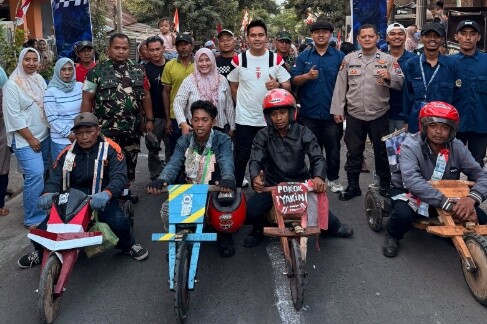 Final Gemblidik Race 2026 di Desa Lumbang dengan penonton dan pertunjukan Reog