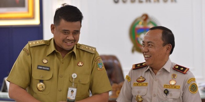 Gubernur Sumut Bobby Nasution menerima Kepala Balai Karantina Sumut dalam pertemuan soal pengembangan komoditas