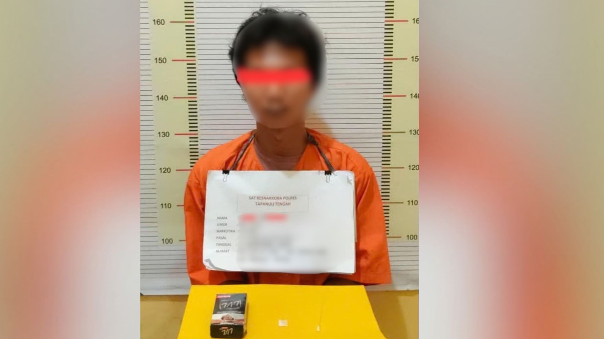 Penangkapan tersangka DB oleh Satresnarkoba Polres Tapanuli Tengah di Pinangsori