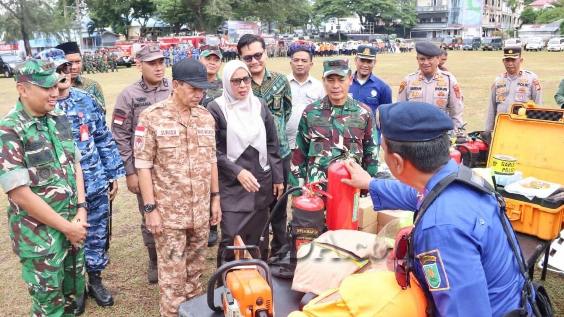 Wakil Wali Kota Sabang memimpin apel siaga penanganan Karhutla di Lapangan Yos Sudarso