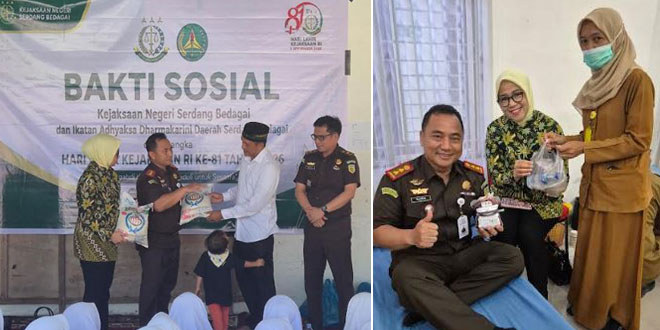 Donor darah dan bakti sosial Kejari Serdang Bedagai bersama IAD di Sei Rampah