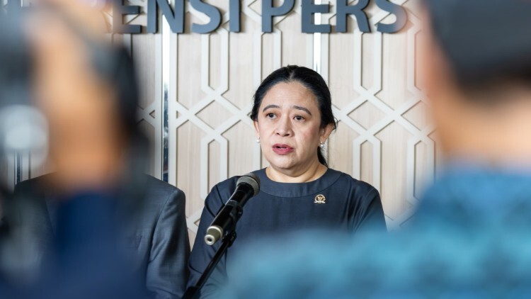 Puan Maharani berbicara di Gedung DPR soal penanganan bencana