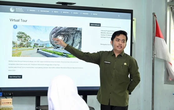 Ilustrasi siswa belajar dari rumah selama PJJ akibat abu vulkanik