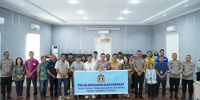 Suasana kegiatan Polisi Peduli Pengangguran di Aula Polres Tapteng, Pandan