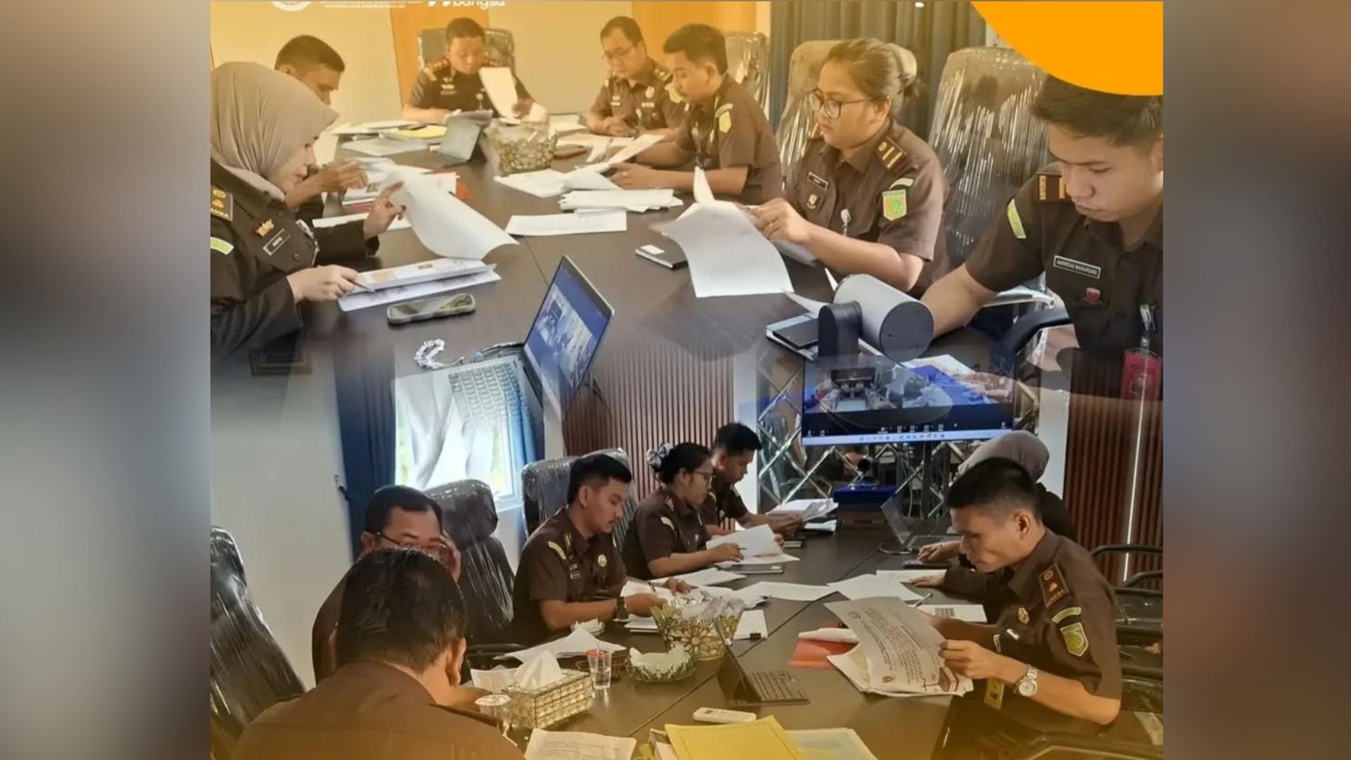 Ruang ekspos perkara Kejari Tapanuli Selatan bersama Kejati Sumut dalam kegiatan koordinasi