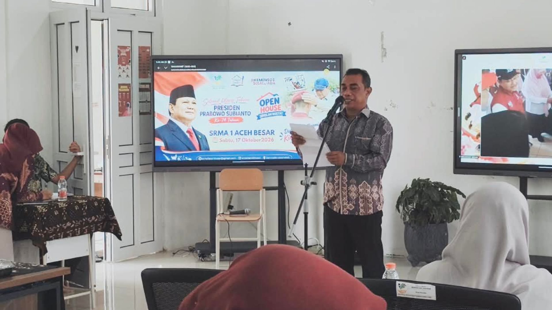 Open House Sekolah Rakyat di SRMA 1 Darul Imarah, Aceh Besar