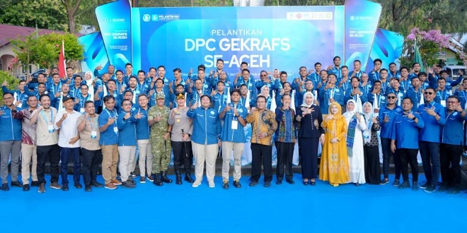 Pelantikan pengurus Gekrafs Aceh di Sabang dihadiri Wali Kota Zulkifli dan Ketua Umum DPP Kawendra