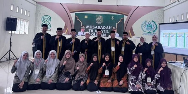 Peserta Fahmil Qur'an saat babak final MTQ ke-35 di Aula Dayah Daruzzahidin