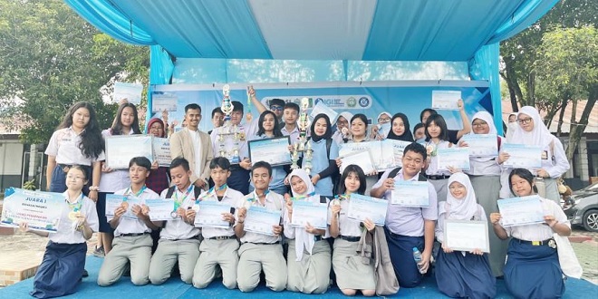 Siswa Yaspend Ahmad Yani Binjai merayakan juara umum POSI Sumut