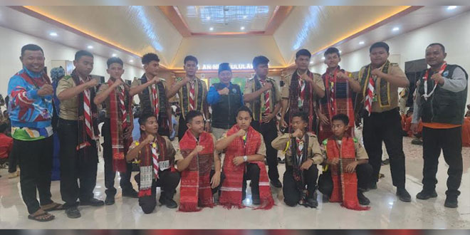 Kontingen Sumatera Utara menampilkan Tari Tortor dan tari Pakpak di PPSN VI Malang