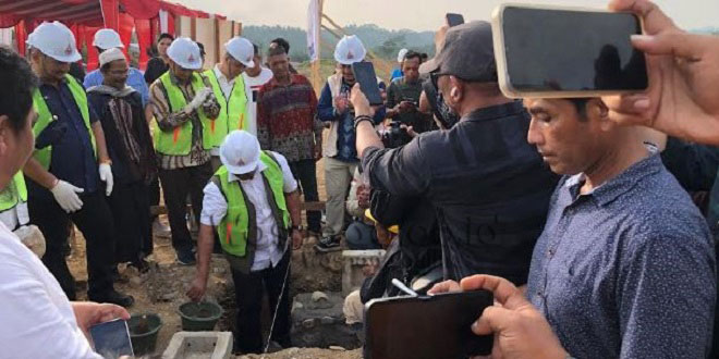 Groundbreaking pembangunan huntap di Desa Perkebunan Alur Jambu, Aceh Tamiang