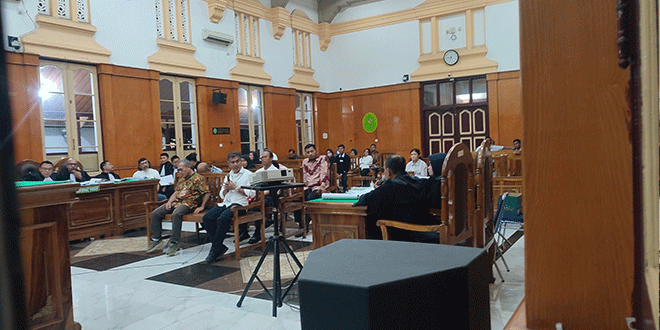 Suasana sidang dugaan korupsi PNBP di Pengadilan Negeri Medan