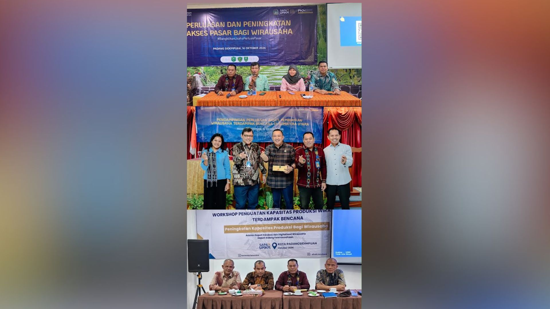 Pelatihan diklat pemulihan UMKM di Padangsidimpuan menghadirkan peserta dan narasumber