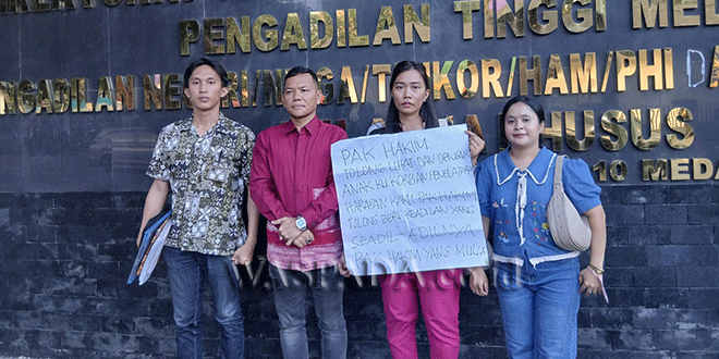 Sidang praperadilan kasus penelantaran anak di Pengadilan Negeri Medan