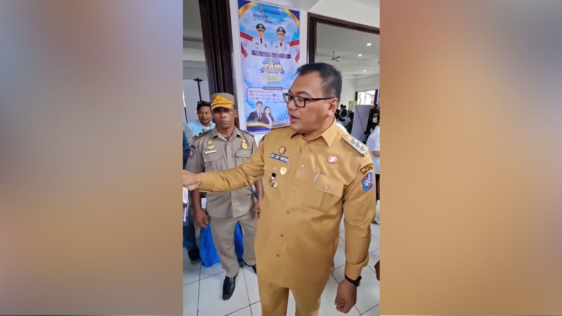 Screenshot video Bupati Deliserdang Asri Ludin Tambunan saat Job Fair
