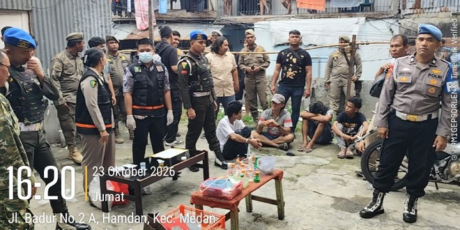 Ilustrasi penggerebekan narkoba oleh Polda Sumut di Medan