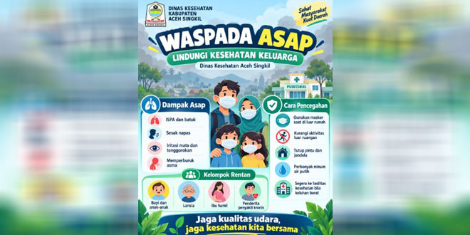Kabut asap menyelimuti Aceh Singkil, imbauan kesehatan masyarakat untuk waspada