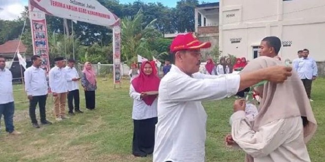 Peserta orientasi PMR Aceh Besar mengikuti apel pembukaan di Markas PMI