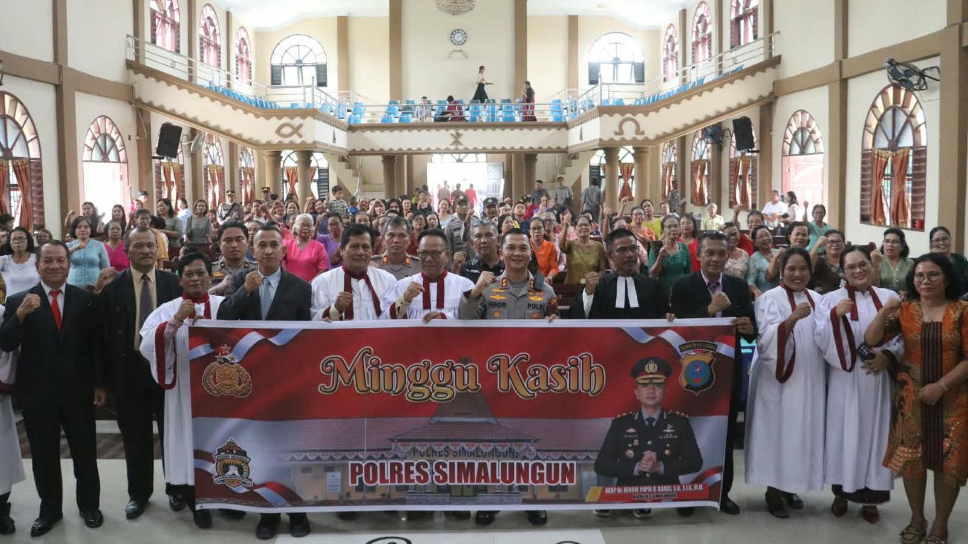 Kapolres Simalungun hadiri Safari Minggu Kasih di Gereja HKBP Serbelawan