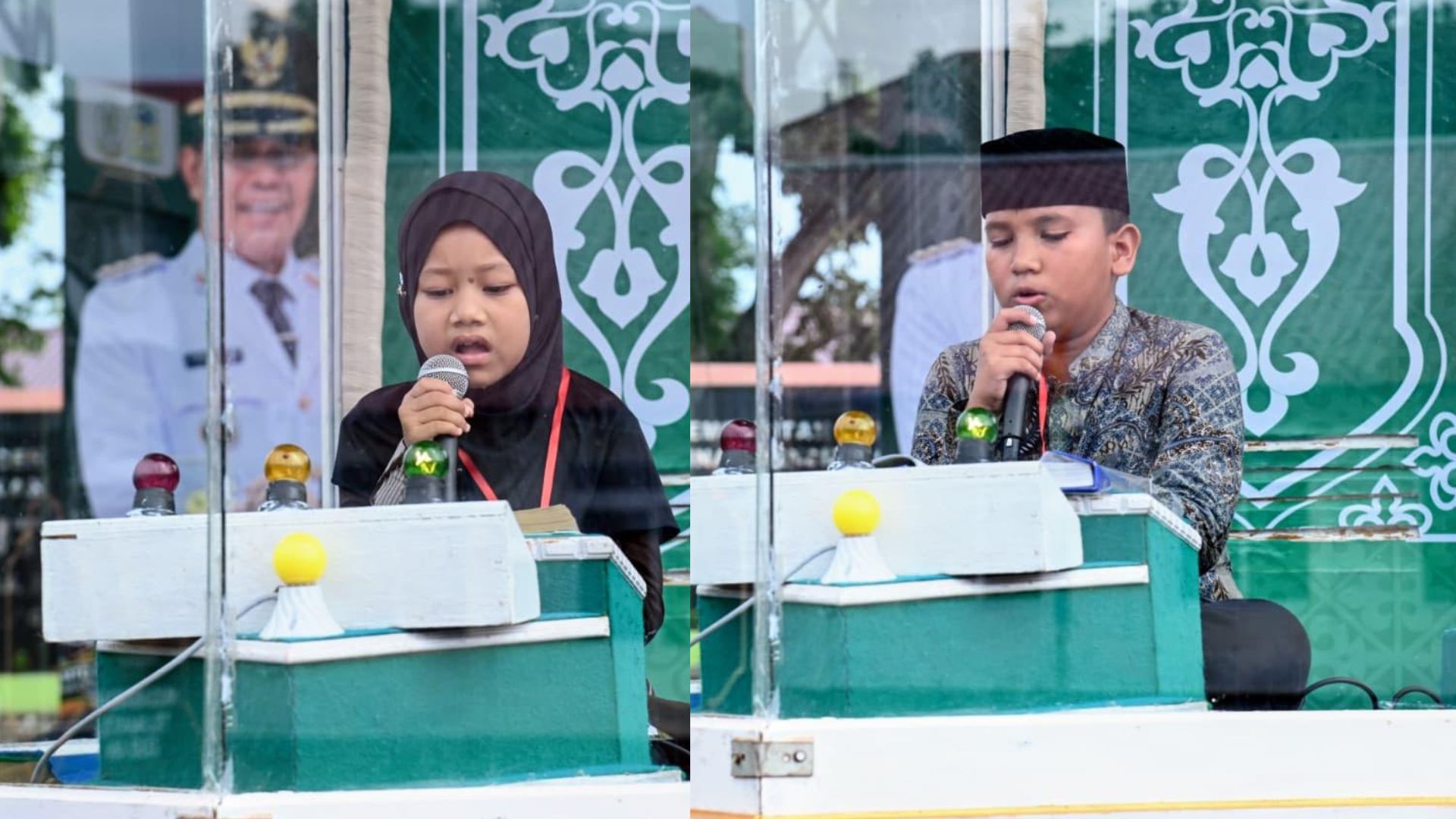 Peserta tilawah MTQ ke-35 Aceh Besar tampil di Lapangan Bung Cala, Kuta Baro